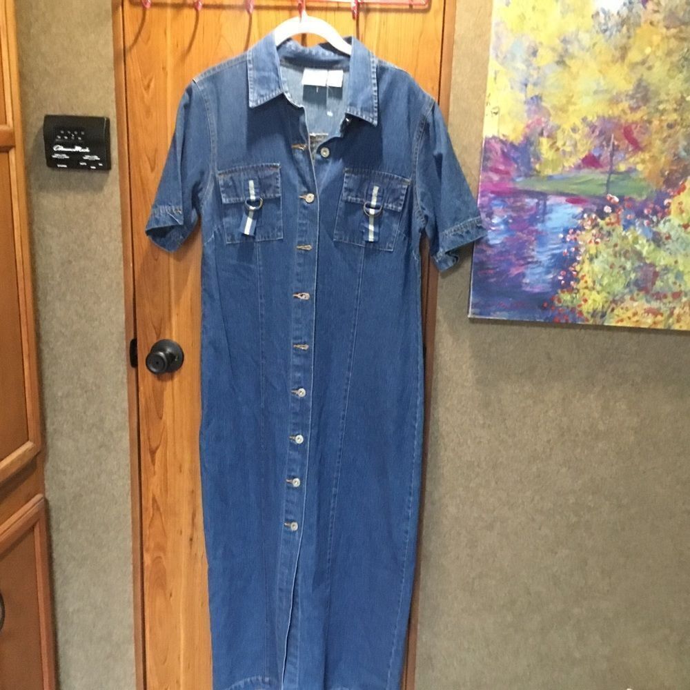 NWOT. Women’s Size 8 Denim Cotton Long Dress by Carolina Blues Brand